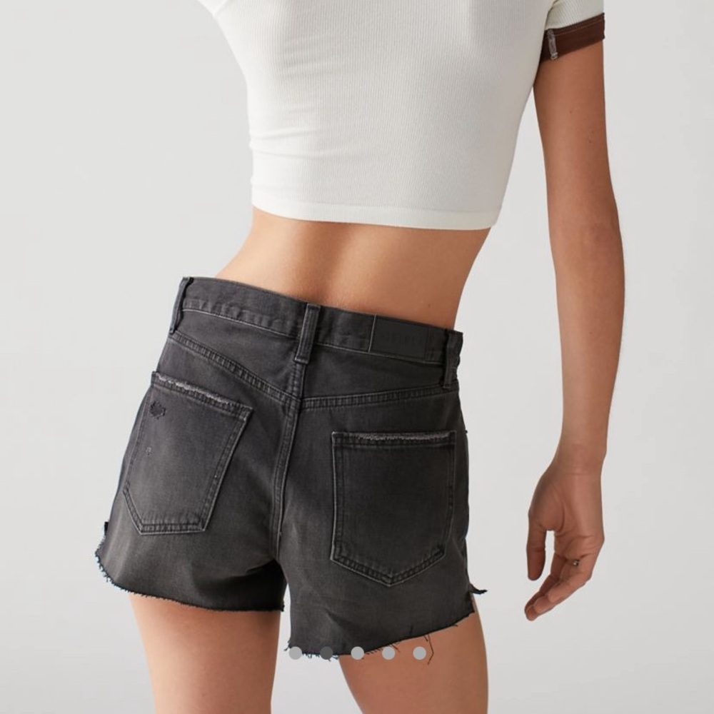 PISTOLA High Waisted Denim Shorts